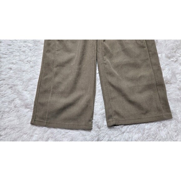 Halara Tan Wide Leg Corduroy Pull On Lined Pants Size Medium 28x26 Petite - Picture 3 of 15